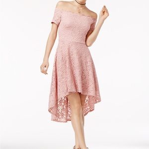 Juniors' Off-The-Shoulder Fit & Flare Dress